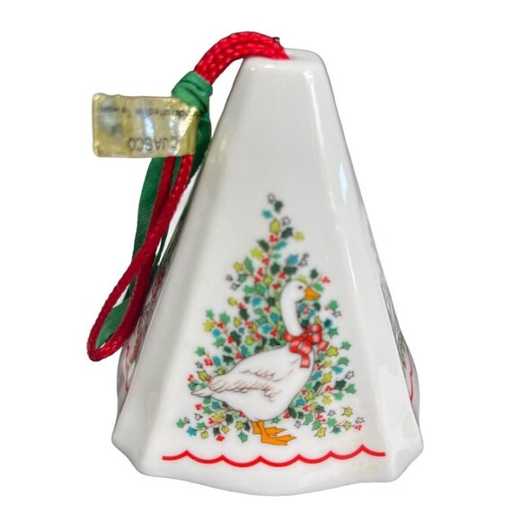 Vintage Jasco Porcelain Festive Goose Fragrant Christmas Tree Ornament - Picture 2 of 8
